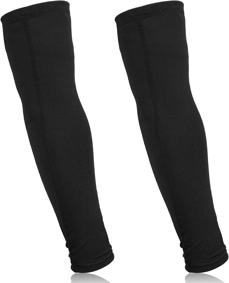 Telooco Volleyball Arm Sleeves Youth Girls Black Compression Sleeve Volleyball Arm Pads for Women Teen Girls Kids (M) - Image 1